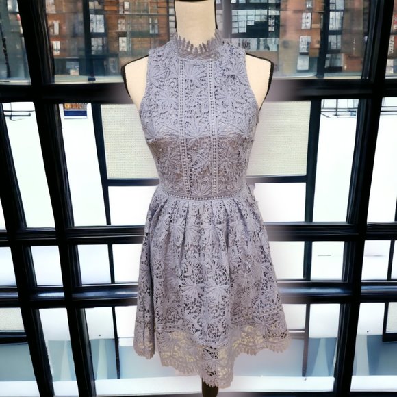 J.O.A. Dresses & Skirts - Lavender Crocheted Lace  Dress